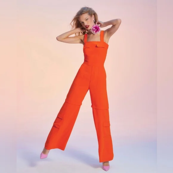 NEW Amanda Uprichard x REVOLVE  Frida Sleeveless Jumpsuit in Mandarin Size Small - Picture 6 of 8